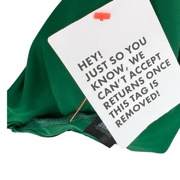 Asos Design Curve Plunge Tie front Mini Dress Floral Jacquard Green Size US 16 - Picture 15 of 15